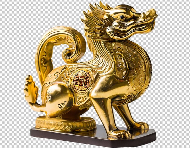 PSD figurina del zodiaco dorado chino