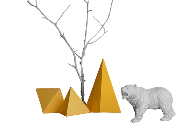 Figurine di animali selvatici isolati