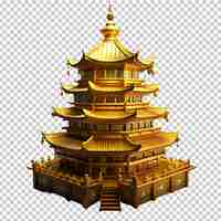 PSD une figurine de pagode dorée