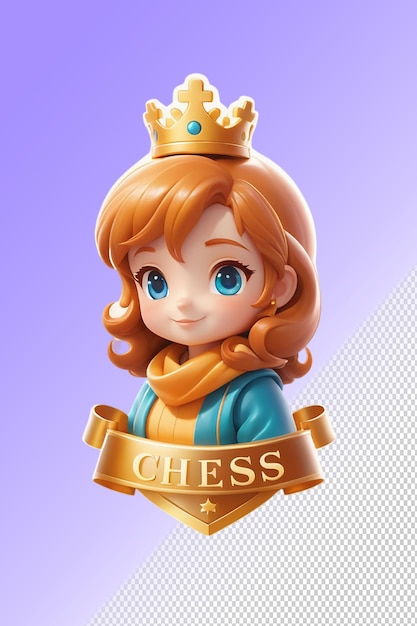 PSD une figurine d'une princesse avec une couronne dessus