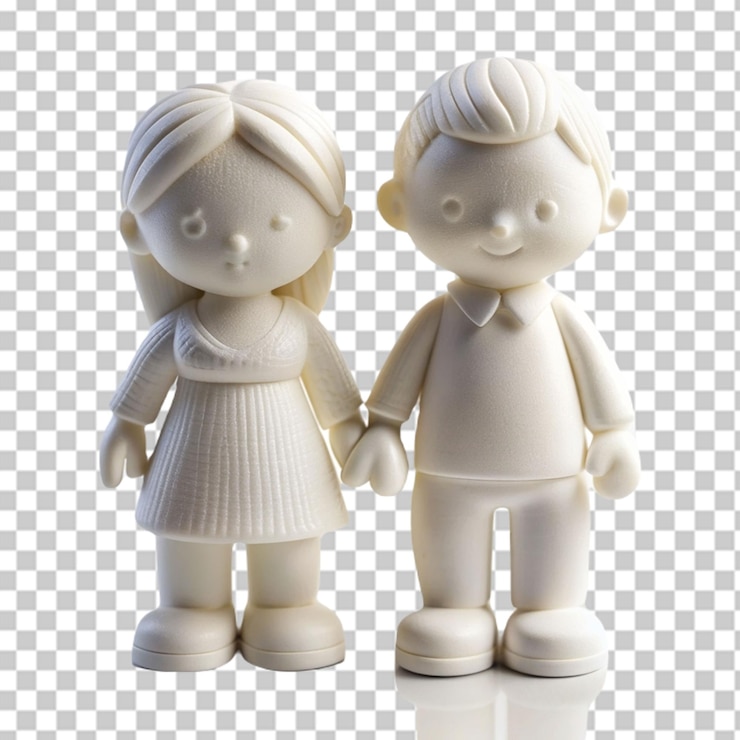 PSD figurinhas de casal impressas em 3d