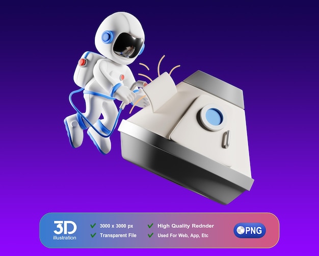 Fijación 3d astro ilustración 3d