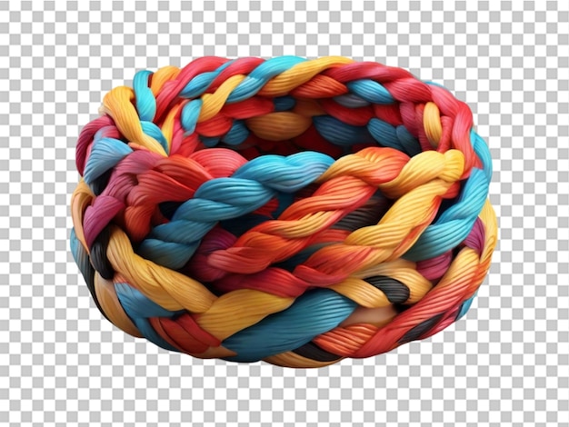 PSD fil pour tricoter des fils multicolores beaucoup génératifs ai sur fond transparent