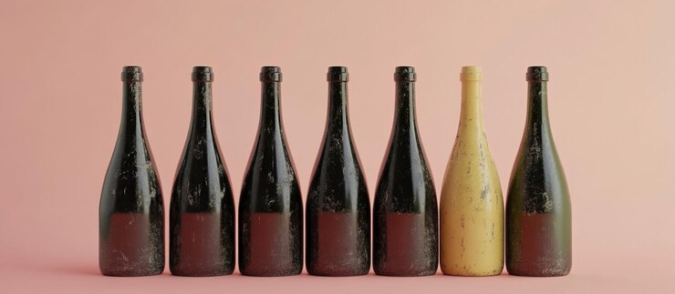 PSD la fila de las botellas