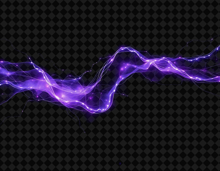 PSD filamentos galácticos esticados com violeta e azul luminosos com longas e finas estruturas de gás