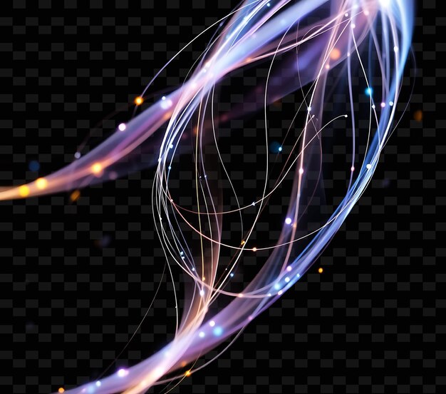 Les filaments lumineux sont des fils délicats comme des fils de lumière iridescente Y2K Texture lumineuse inspirée par le néon