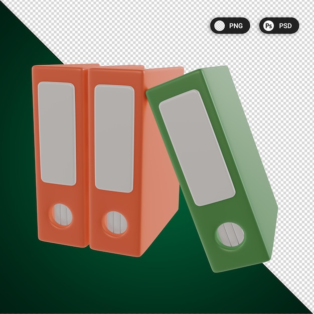File Binder Business 3D-Symbol rendern
