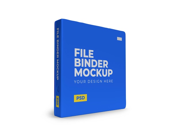 File binder mockup 3d em fundo branco isolado