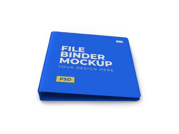 File Binder Mockup 3D em fundo branco isolado