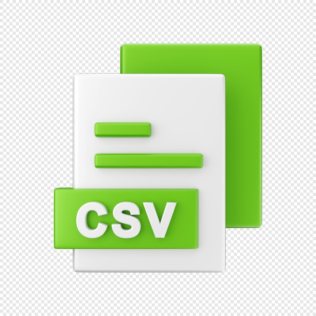 file di documento 3d csv
