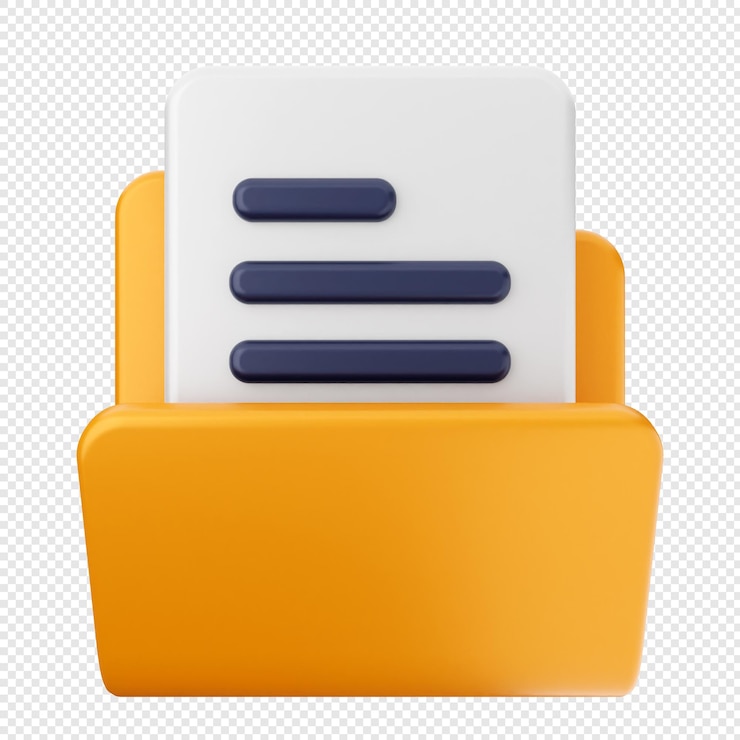PSD file di documento della cartella 3d