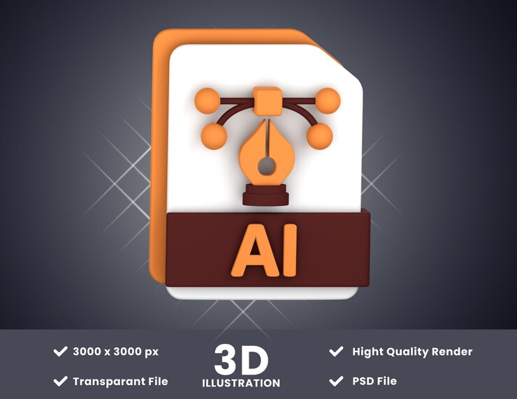 PSD file di illustrazione ai3d adatta al tuo progetto