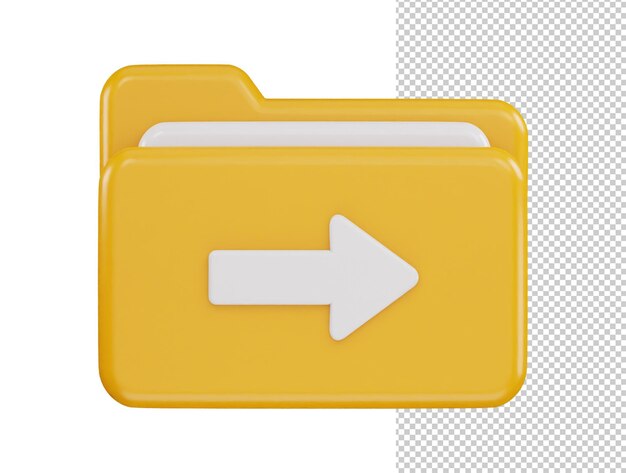 file folder icon 3d rendering vector illustration