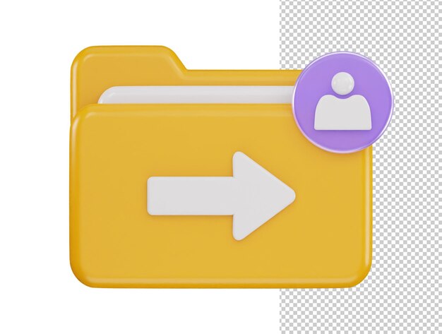 file folder icon 3d rendering vector illustration