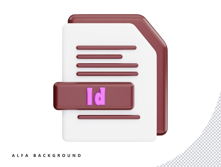 PSD file id con stile minimo del fumetto dell'icona di vettore 3d