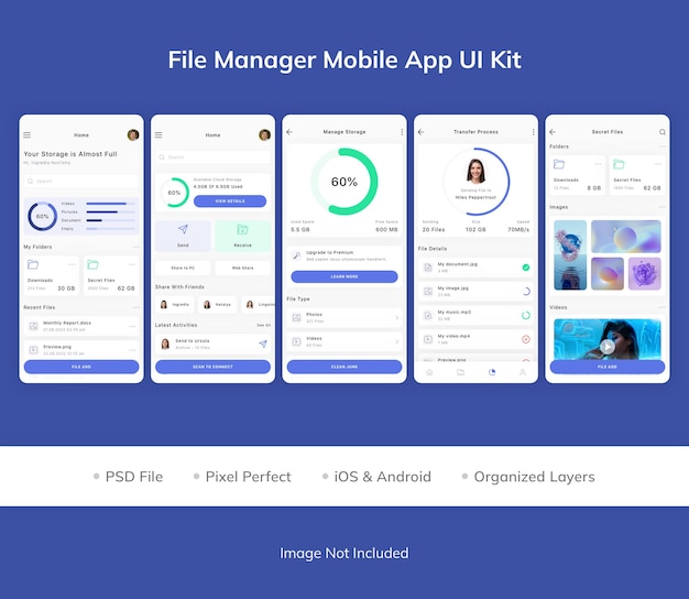 File Manager Mobile App UI-Kit