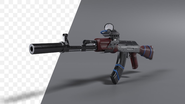 File PSD 3D Mitragliatrice AK47