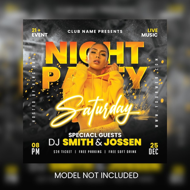 File psd del volantino del night club