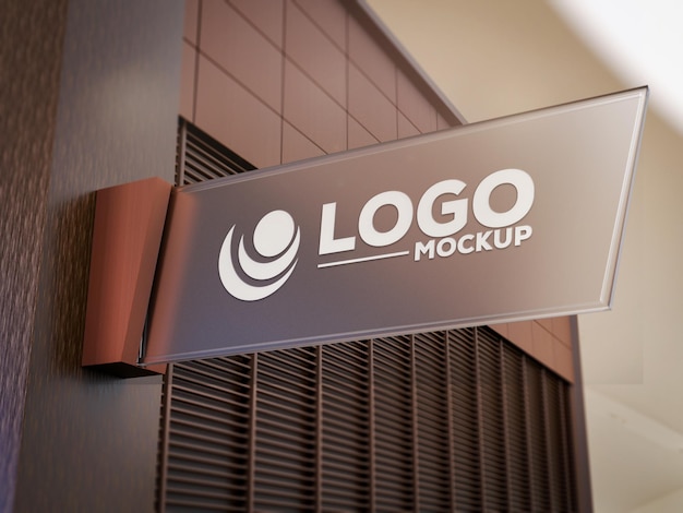 File psd di mockup del logo