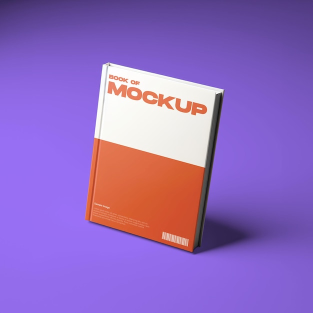 file PSD di mockup di copertina di libro minimalista e modificabile