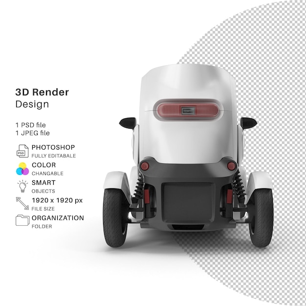 File PSD di modellazione 3D di auto bianche Auto realistica