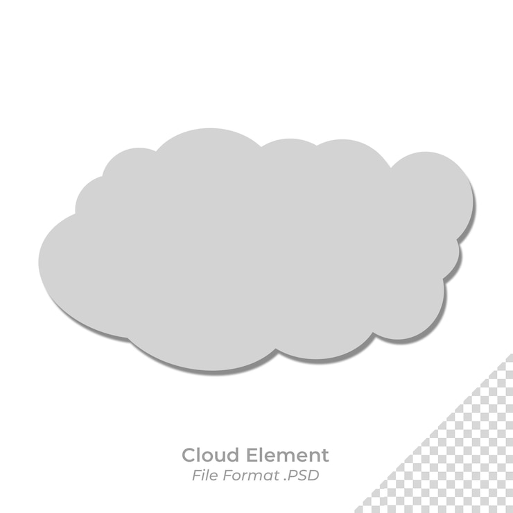 PSD file psd di progettazione dell'elemento cloud