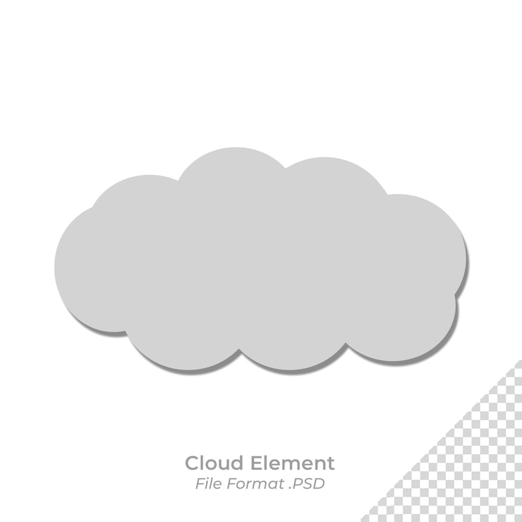 PSD file psd di progettazione dell'elemento cloud