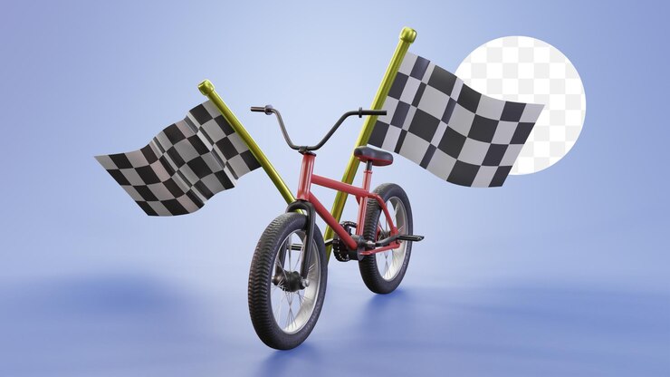 File PSD icona di bicicletta 3D bmx