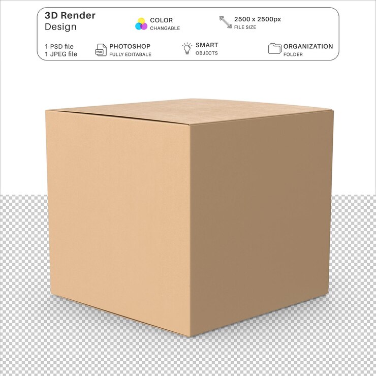 File PSD Pemodelan 3D Wadah Kosmetik