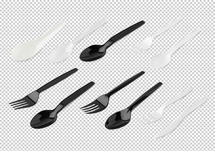 PSD file psd potongan peralatan makan plastik
