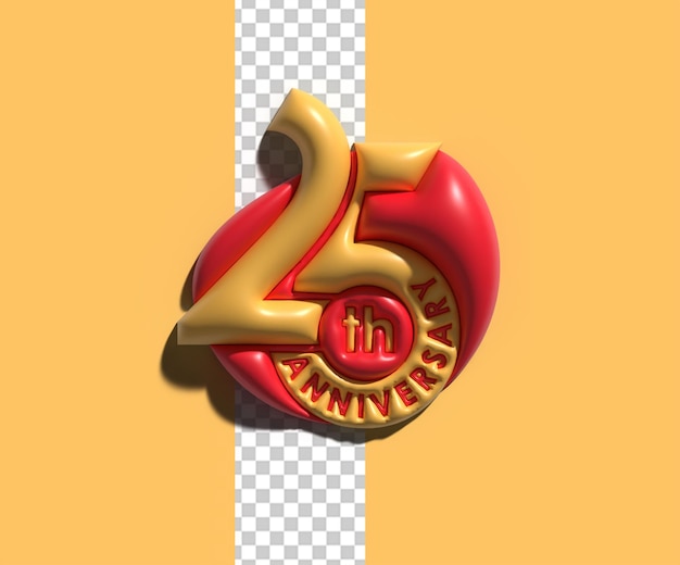 File Psd Trasparente Celebrazione Del 25 ° Anniversario.