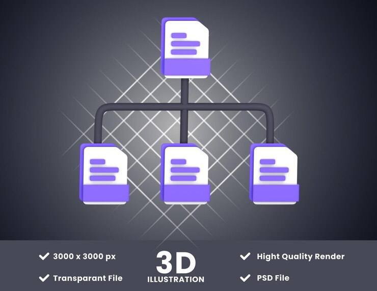 PSD file sharing3d illustration suitable for your design