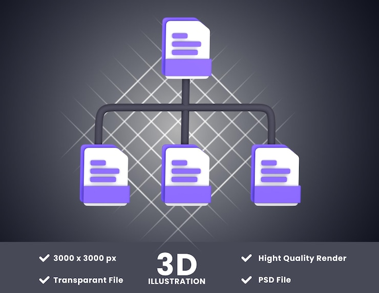PSD file sharing3d illustration suitable for your design