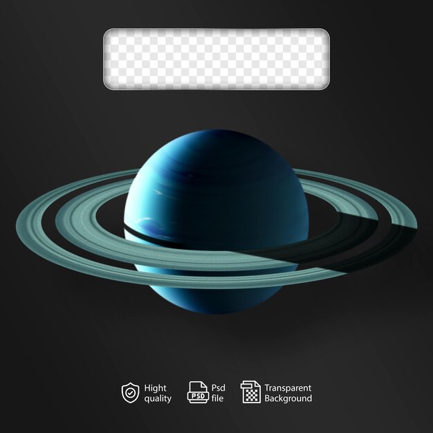 File trasparente del pianeta spaziale in rendering 3D