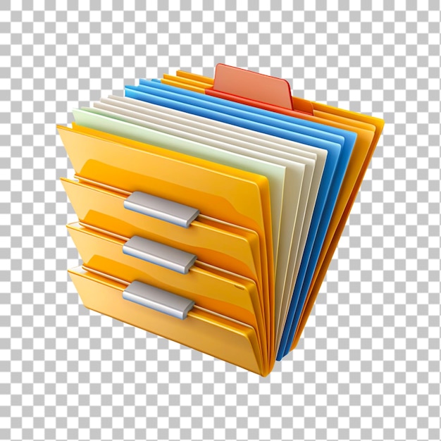 files isolated on transparent background 3d rendering illustration