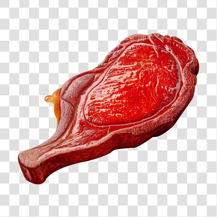 Un filete de Delmonico perfectamente cocinado aislado sobre un fondo transparente