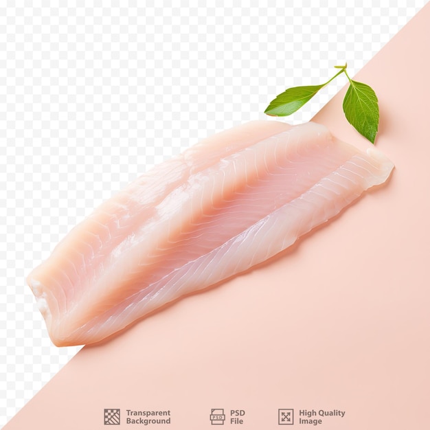 PSD el filete de pangasius fotografiado sobre un fondo transparente