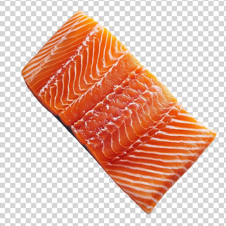 PSD filete de salmón fresco mariscos premium comida gourmet salmón del pacífico pescado crudo alimentación saludable
