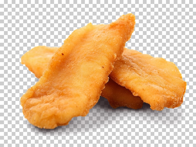 PSD filetes de peixe frito isolados em fundo transparente png psd