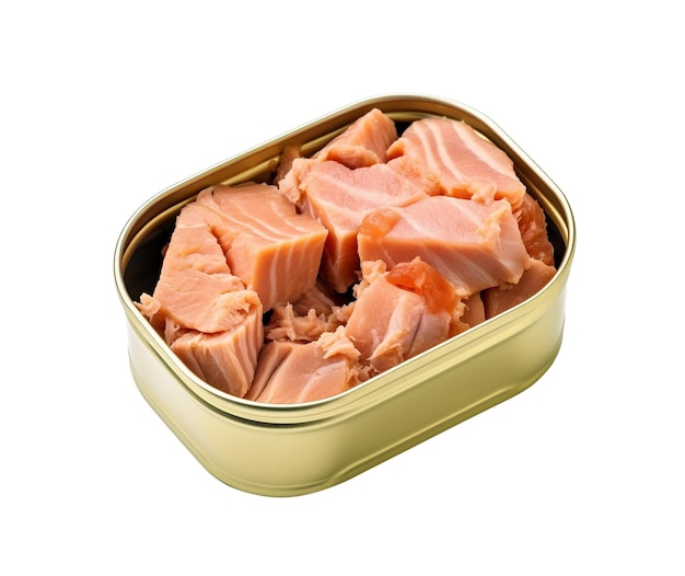 Filets de thon en conserve isolés sur fond transparent créés avec l'IA générative