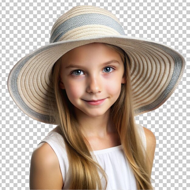 PSD une fille avec un chapeau à large bord