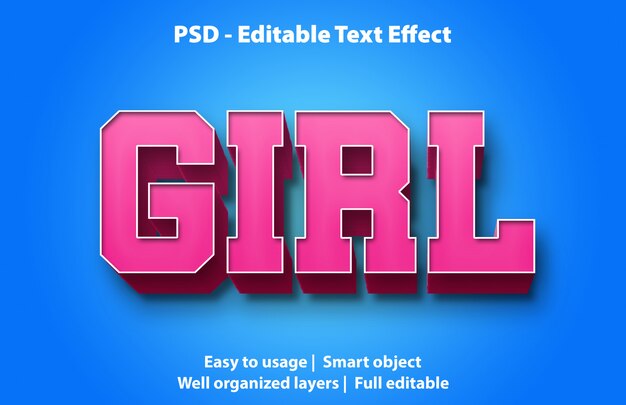 Fille D'effet De Texte Modifiable