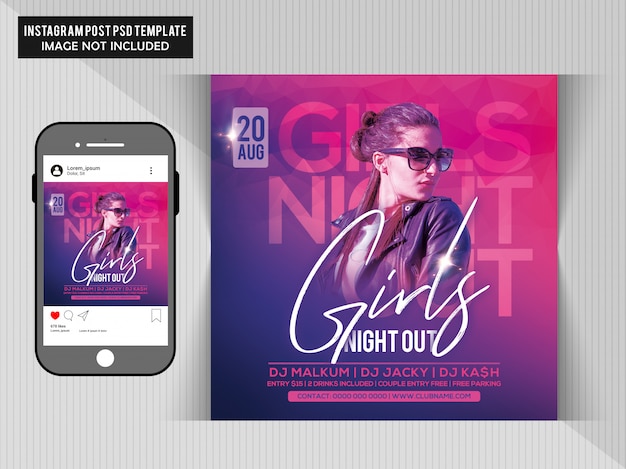 Filles Night Out Party Flyer