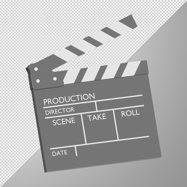 Film Clapperboard 3D Rendering Illustrazione