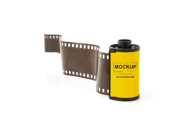 PSD film photo en maquette de cartouche