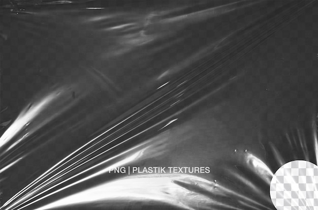 Film plastique transparent PSD isolé sur le fond