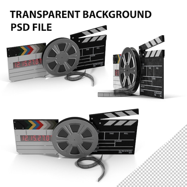 Film Reel y Clapperboards