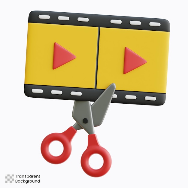 Filmbearbeitung 3D-Illustration