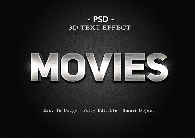 Filme 3D-Textstileffekt