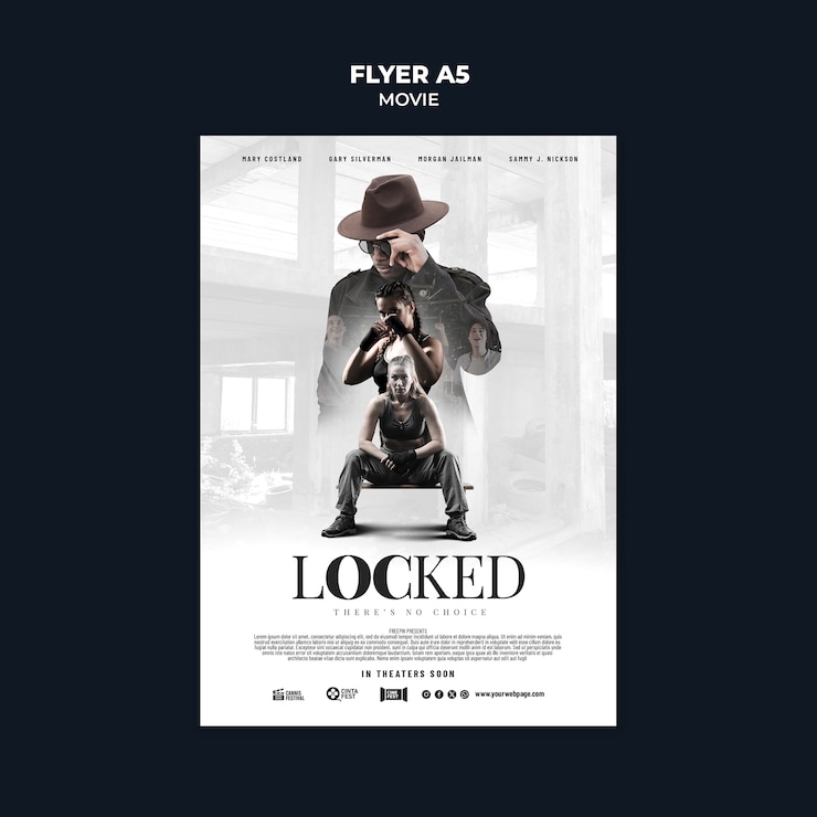 PSD filmflyer-vorlage-design